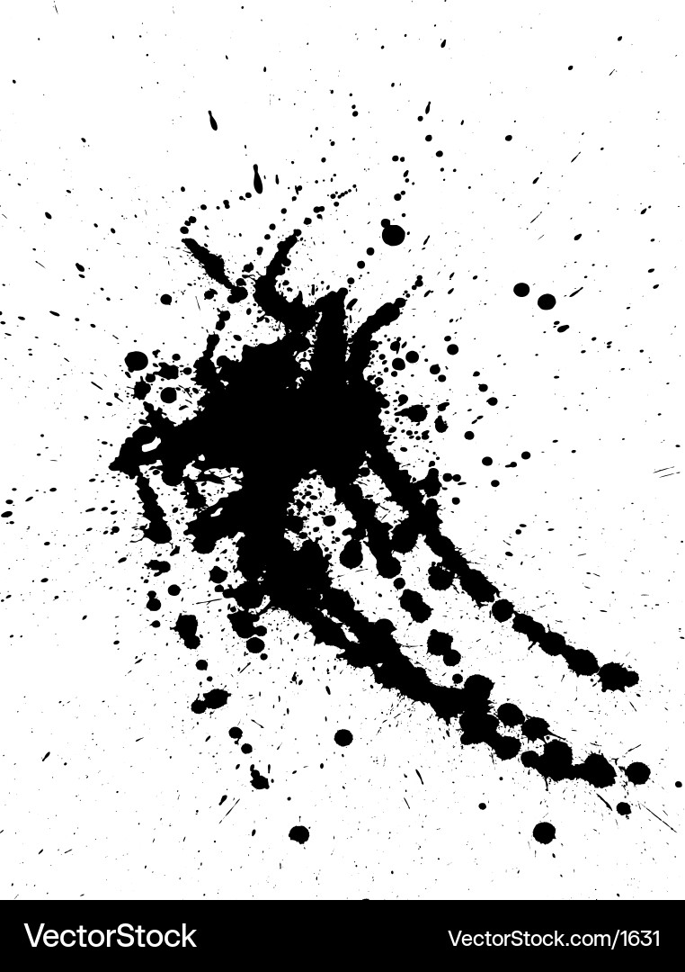 Ink splat design vector image