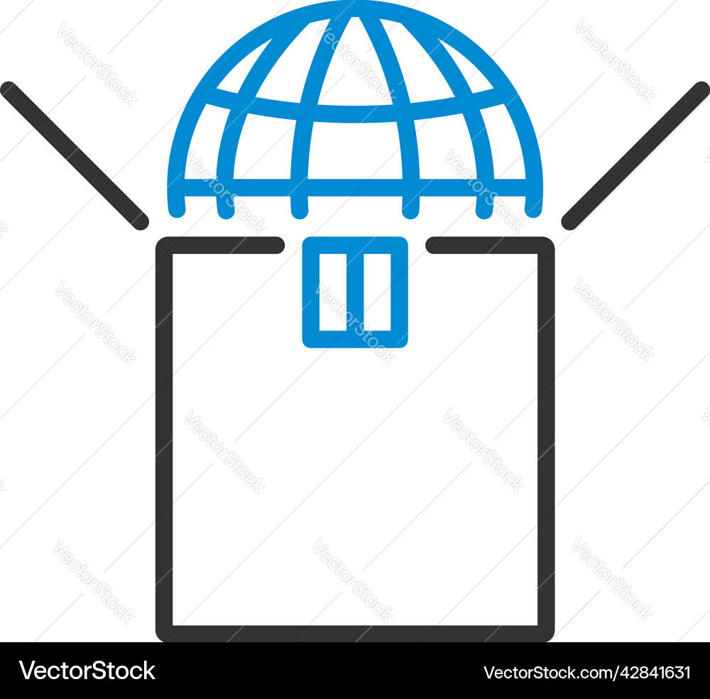 Planet in box Planet in box Vector Image