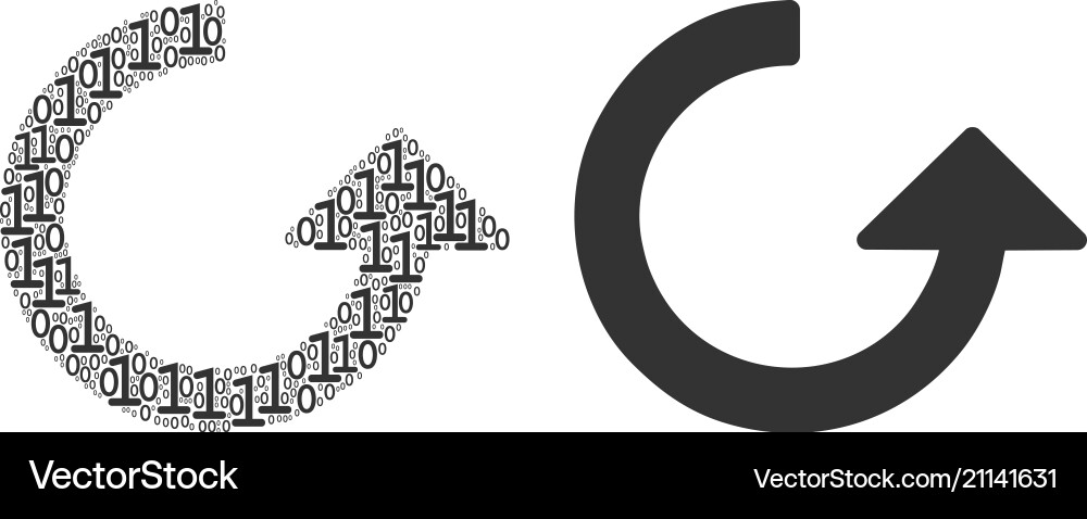 Rotate mosaic of binary digits Rotate mosaic of binary digits vector image