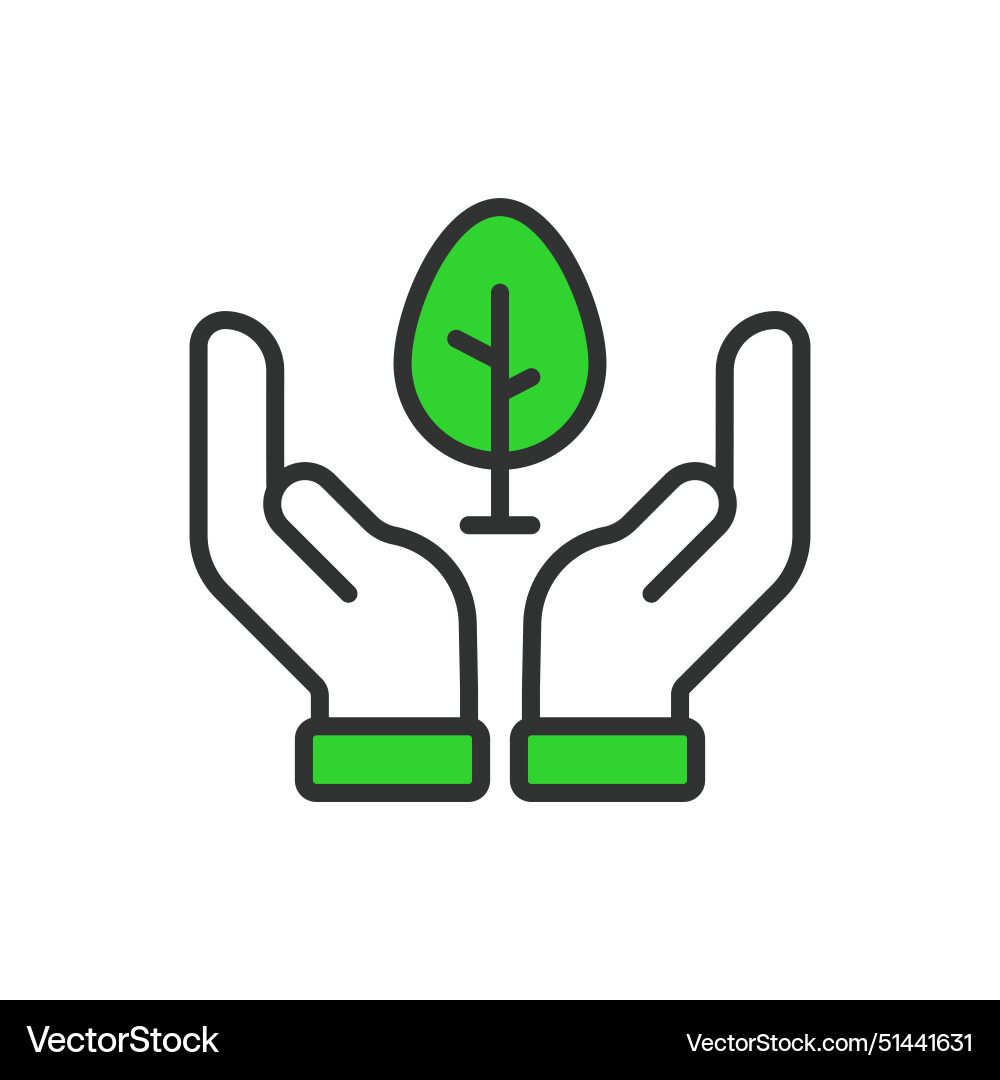 Save trees in line design green forest Save trees in line design green forest Vector Image
