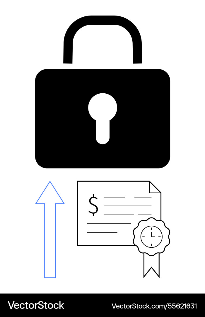 Secure financial growth with encryption Secure financial growth with encryption vector image