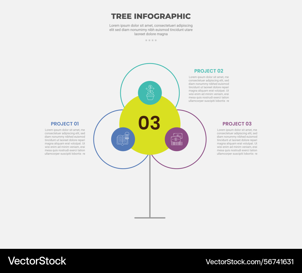 Tree shape visualization infographic outline Tree shape visualization infographic outline vector image