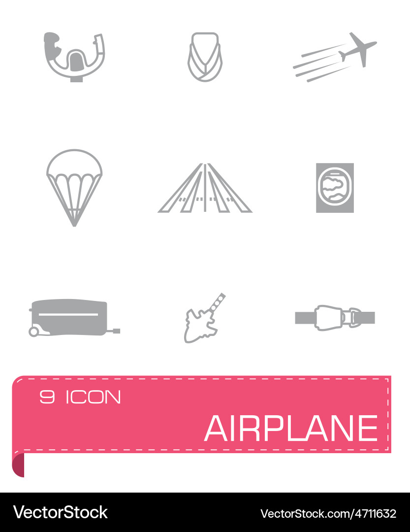 Airplane icon set Vector Image