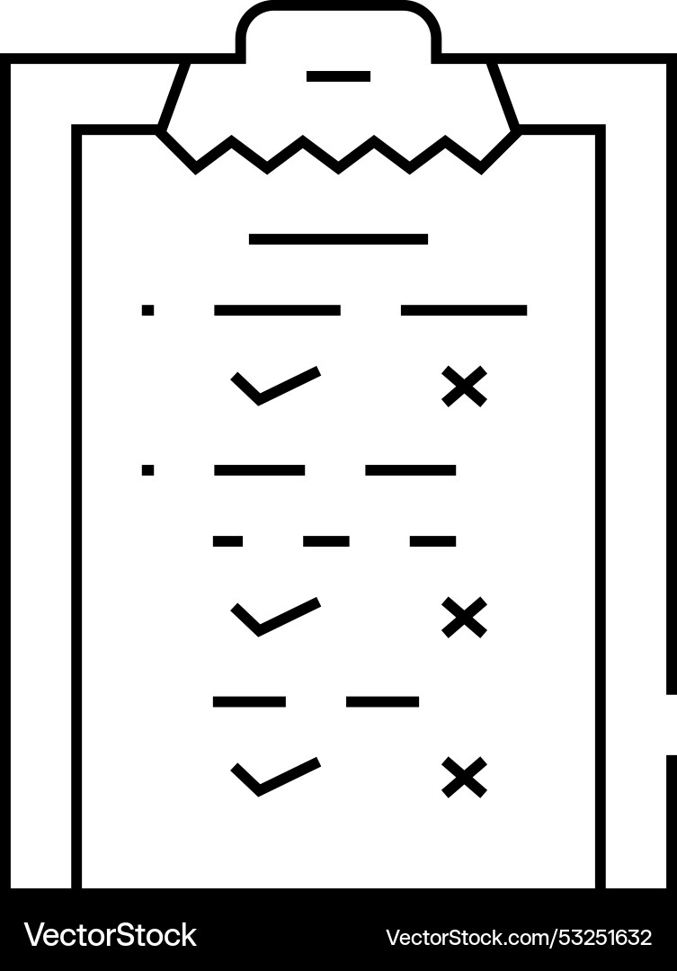 Check list or questionnaire call center line icon Check list or questionnaire call center line icon Vector Image
