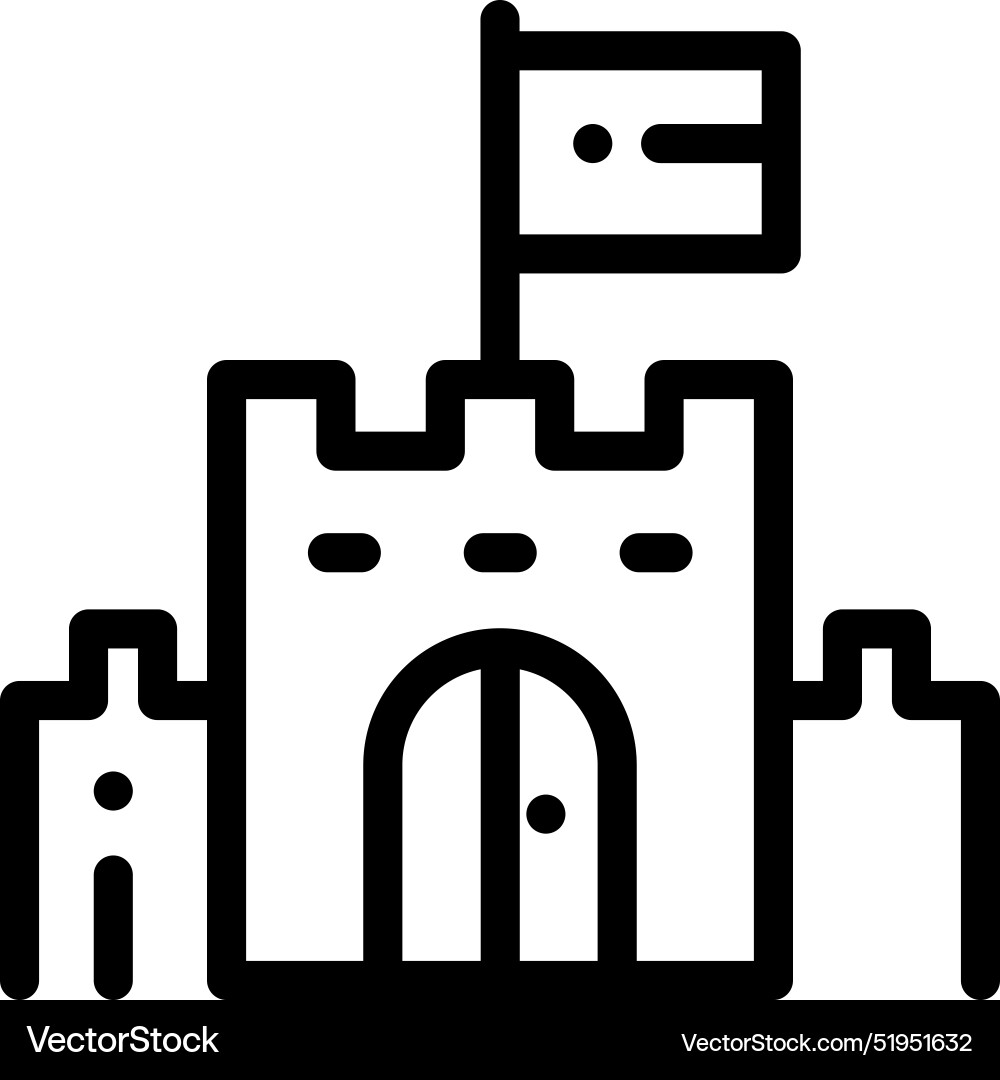 Citadel icon thin linear style design isolated Citadel icon thin linear style design isolated vector image