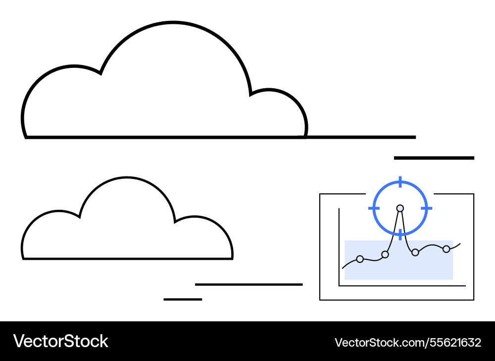 Cloud computing with data analysis and performance Cloud computing with data analysis and performance Vector Image