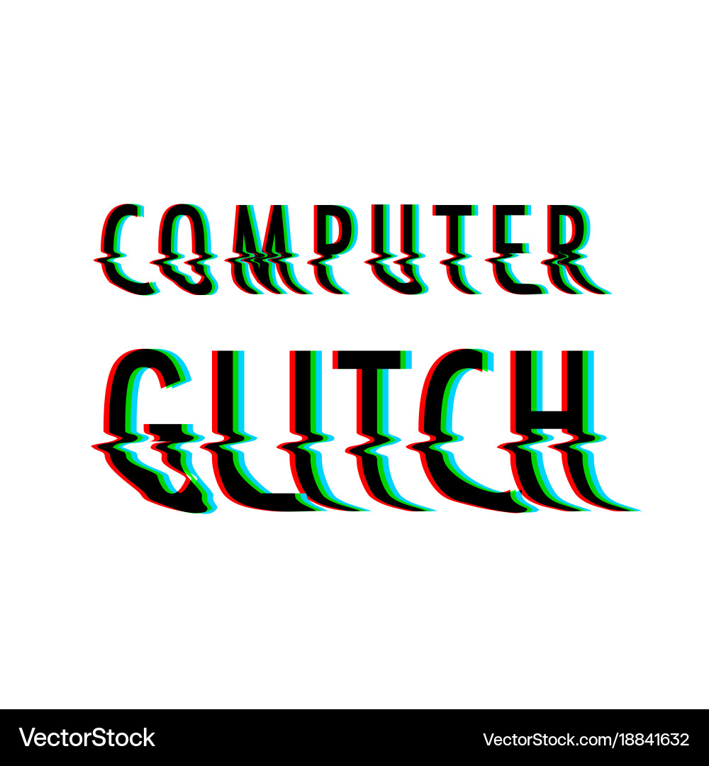Glitch Text Background vector image