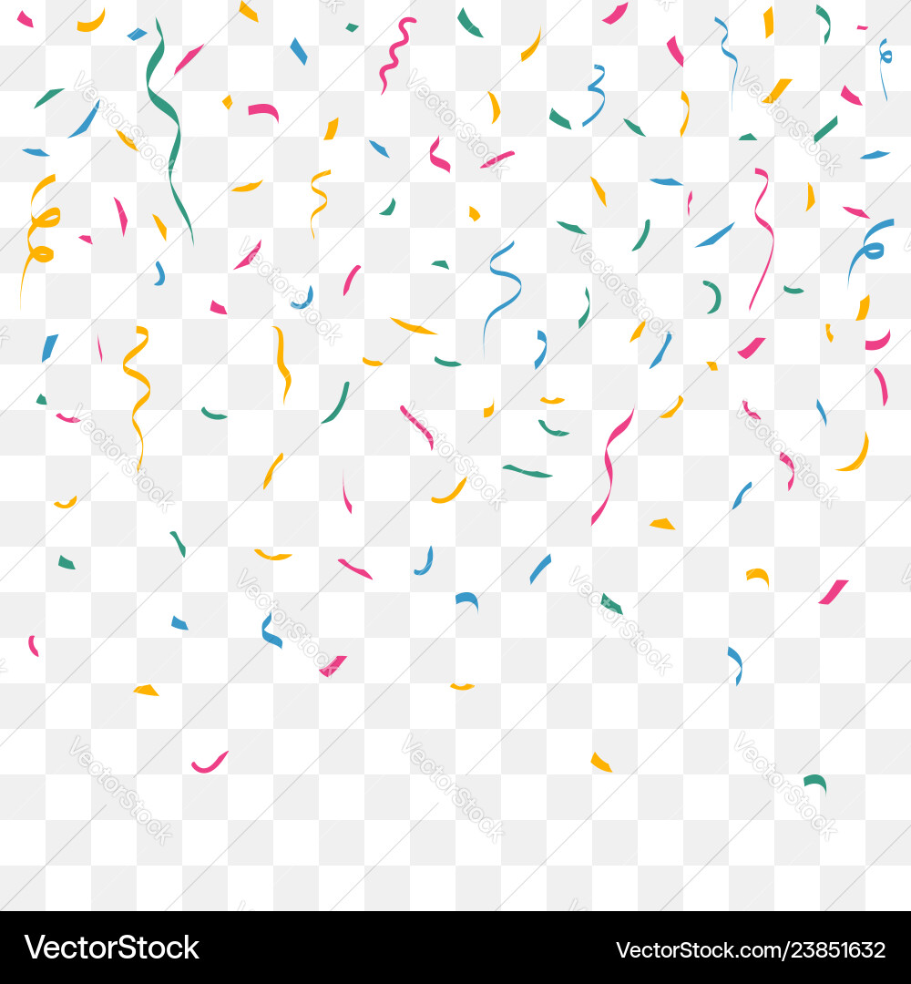 Golden confetti vector image