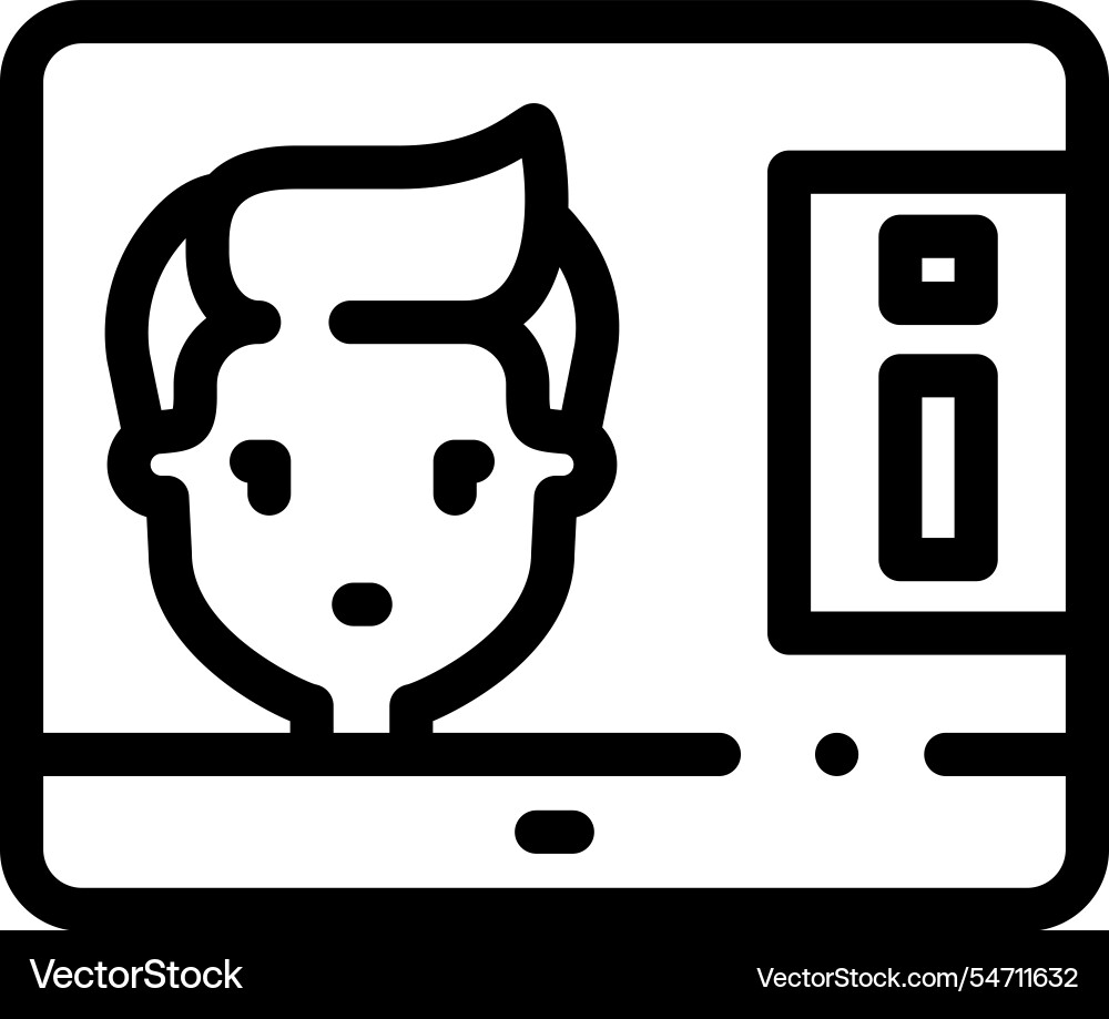 Man icon thin linear style design isolated Man icon thin linear style design isolated vector image