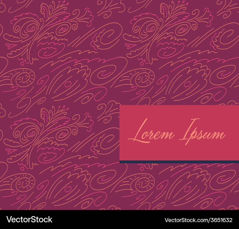 Seamless background with a pattern of flowers vector image