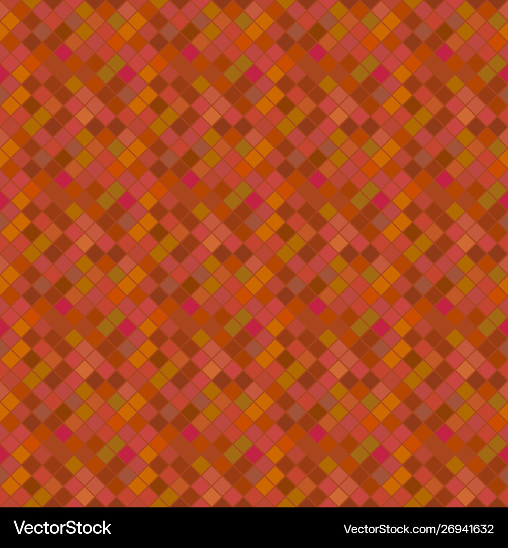 Seamless brown abstract diagonal square pattern vector image