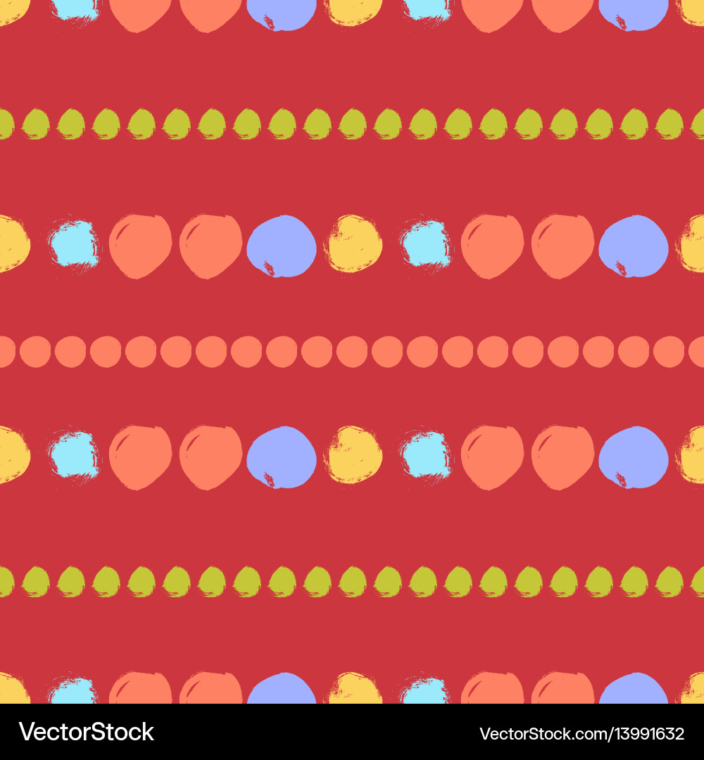 Seamless colorful pattern with circles Vector Image