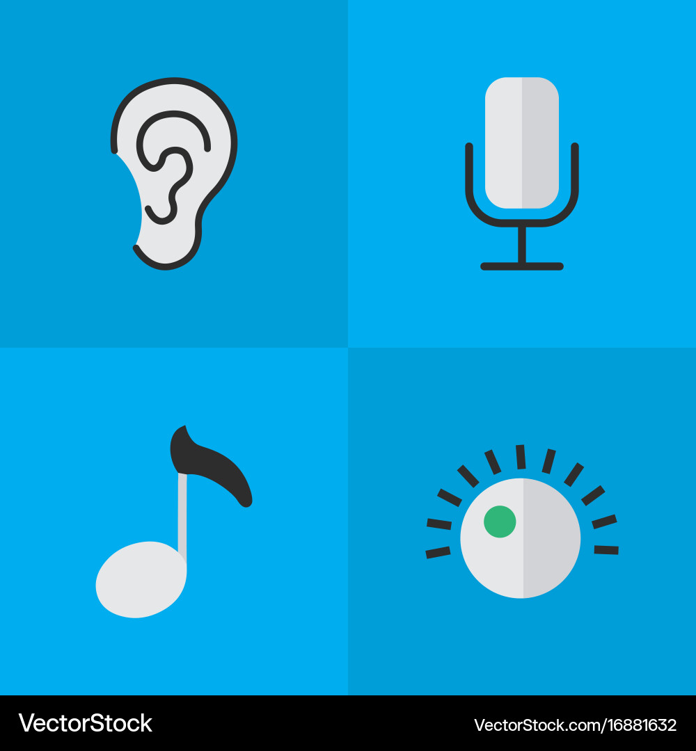 Set of simple icons element vector image