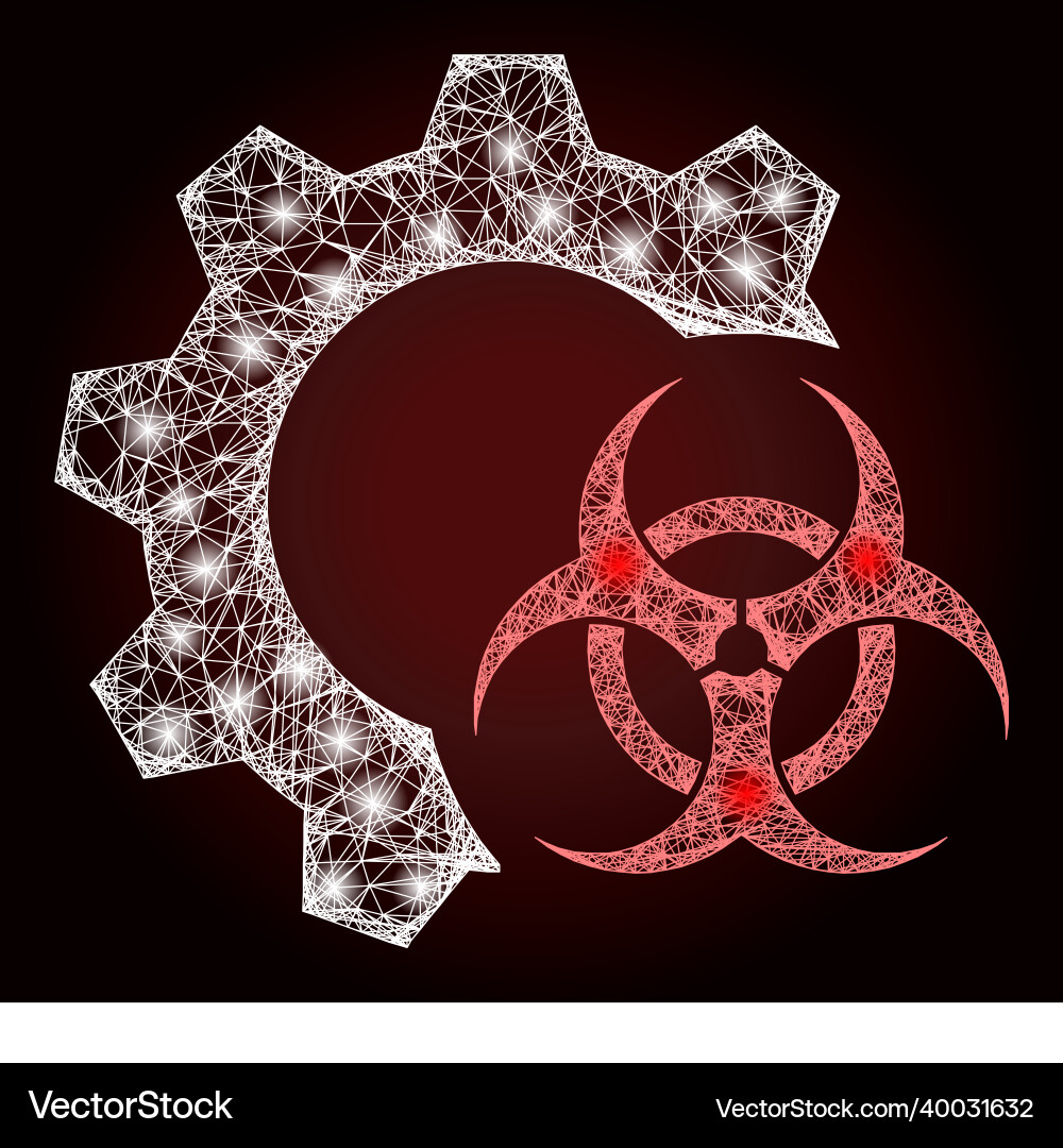 Shiny hatched mesh biohazard industry with light Shiny hatched mesh biohazard industry with light Vector Image