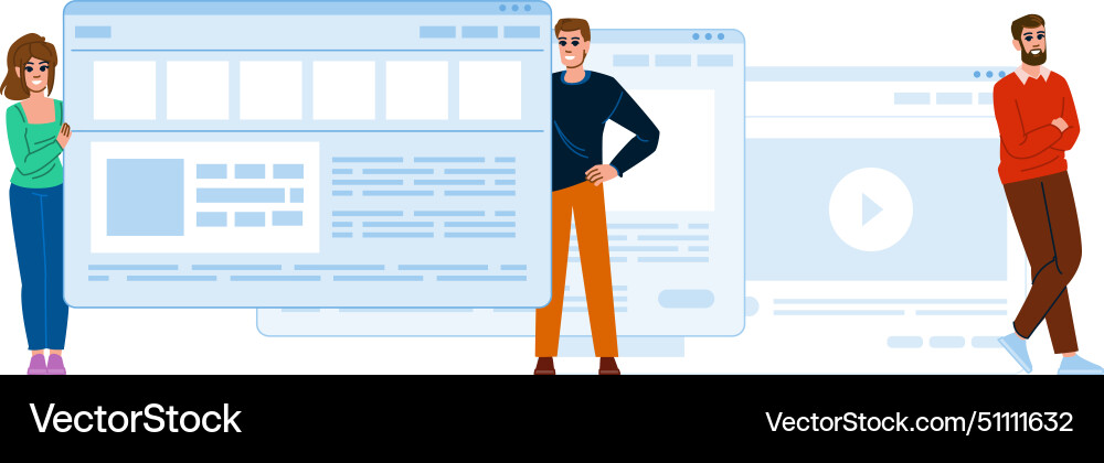 Testing prototype website vector image