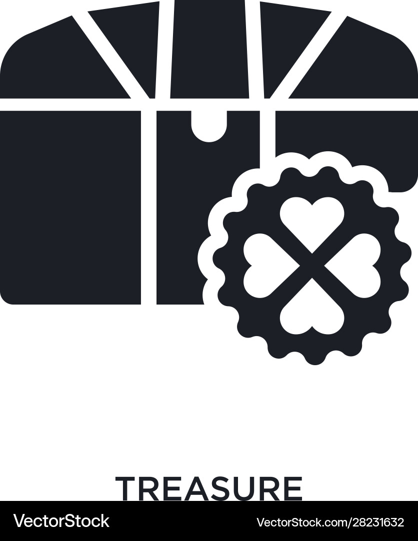 Treasure isolated icon simple element from Vector Image