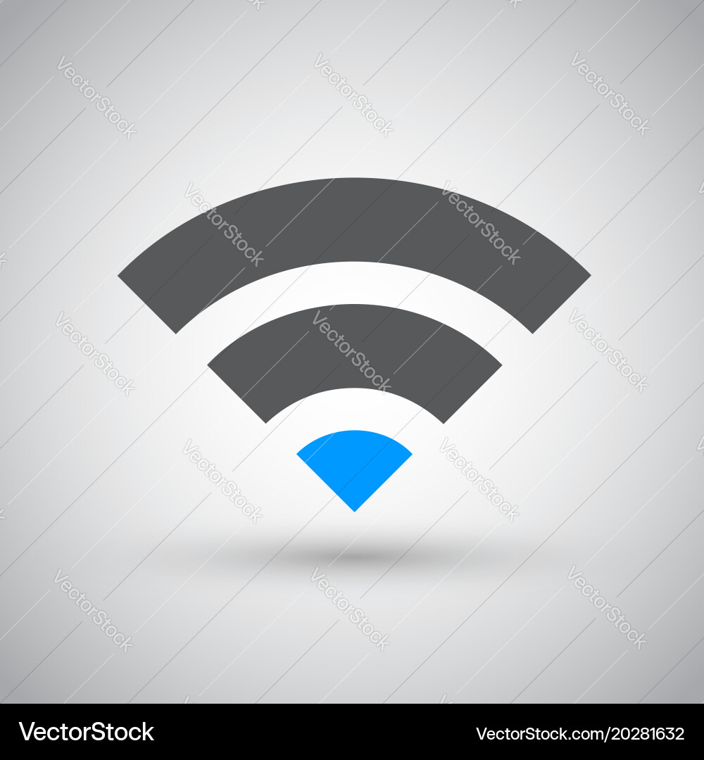 Wifi Network Icon - Internet Zone Vector Image