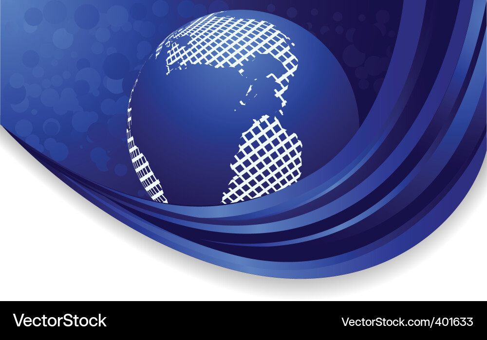 Abstract background with globe vector image