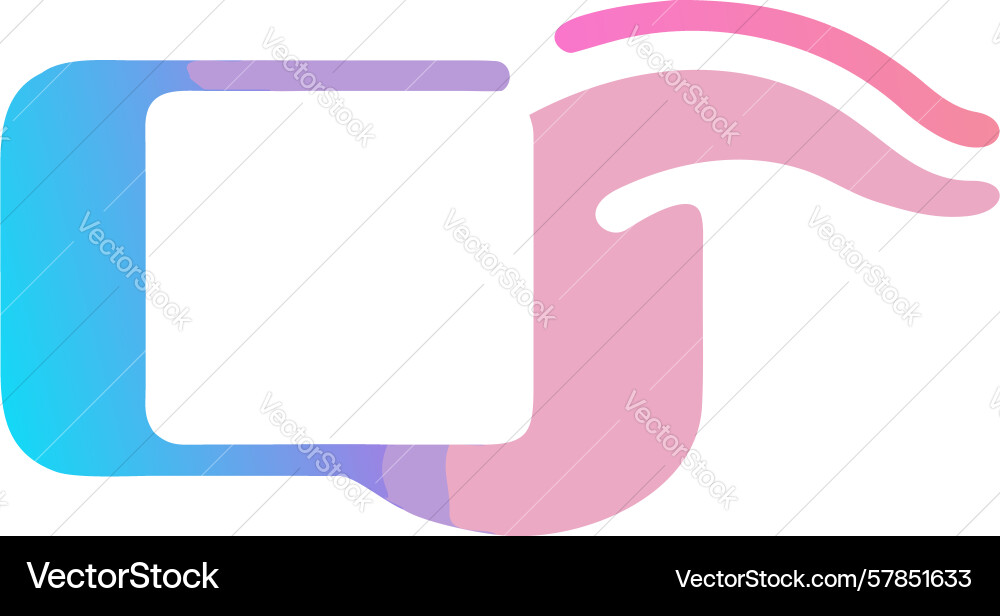Abstract data flow around mobile device Vector Image