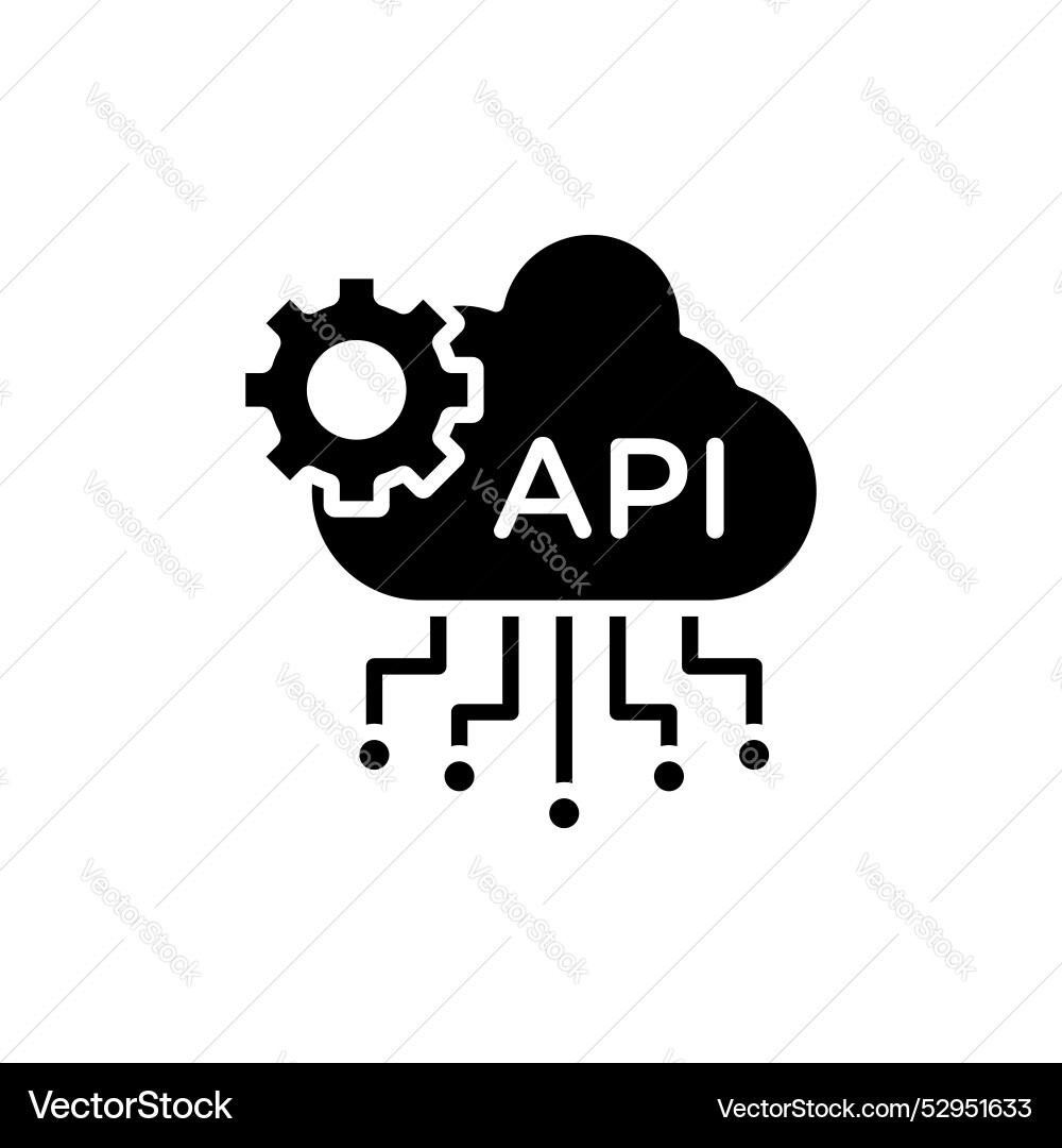 Api icon isolated on white background Api icon isolated on white background vector image