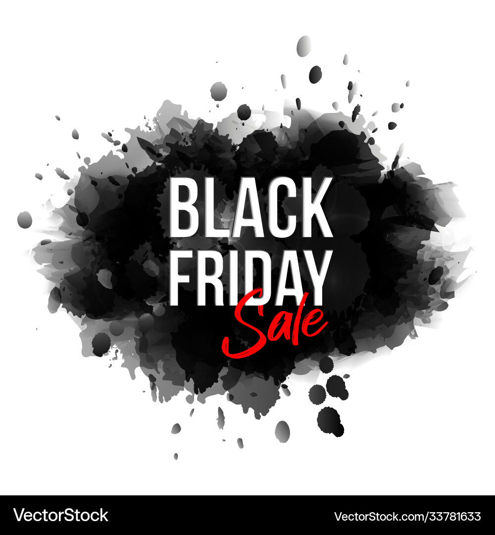 Black friday inscription on abstract expressive Black friday inscription on abstract expressive vector image
