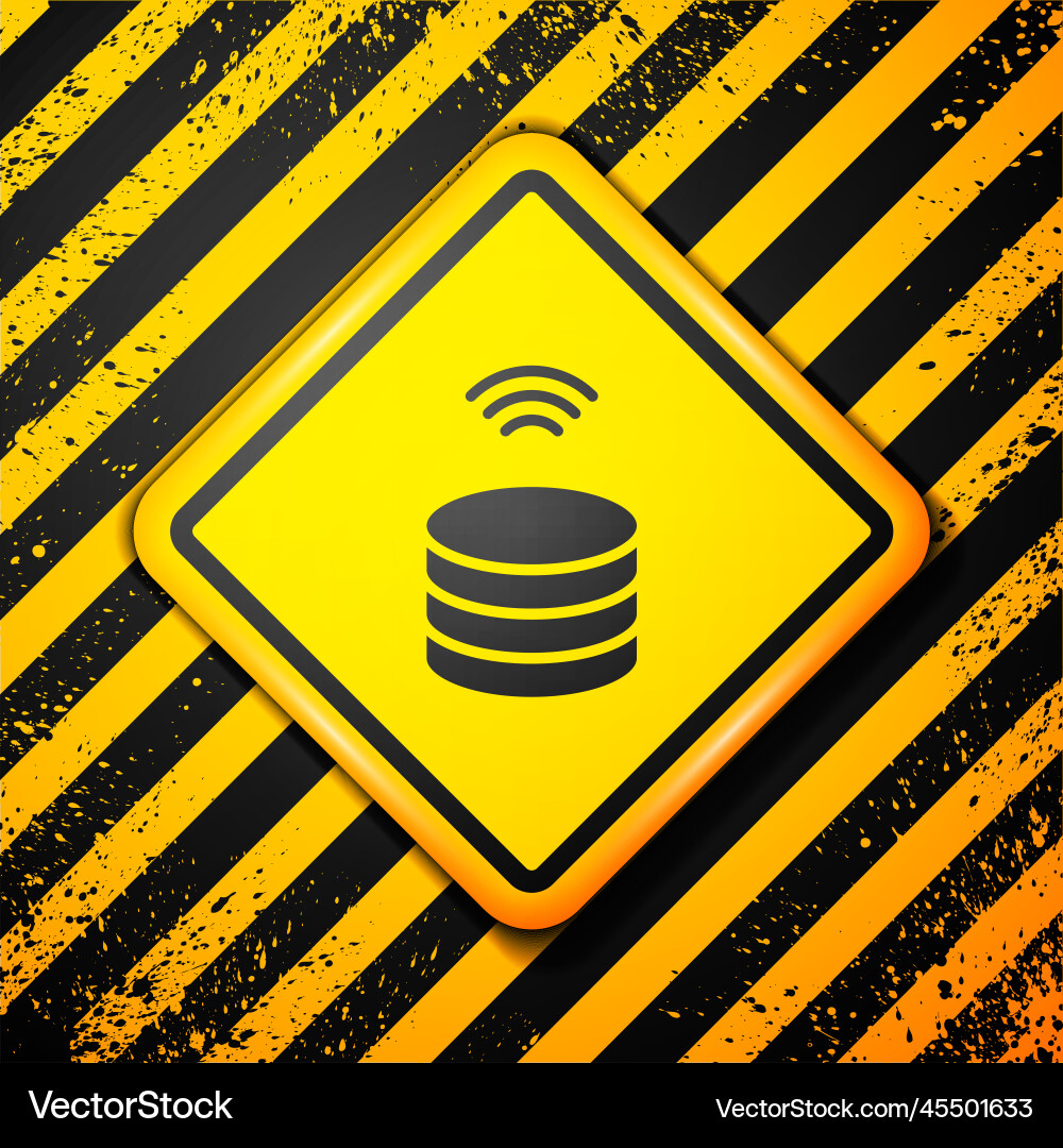 Black smart server data web hosting icon Black smart server data web hosting icon vector image