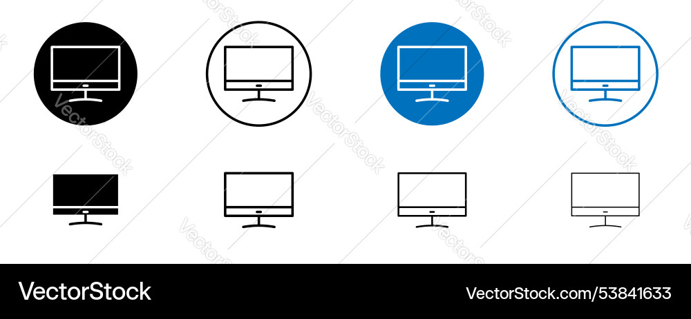 Computer screen icon set Vector Image