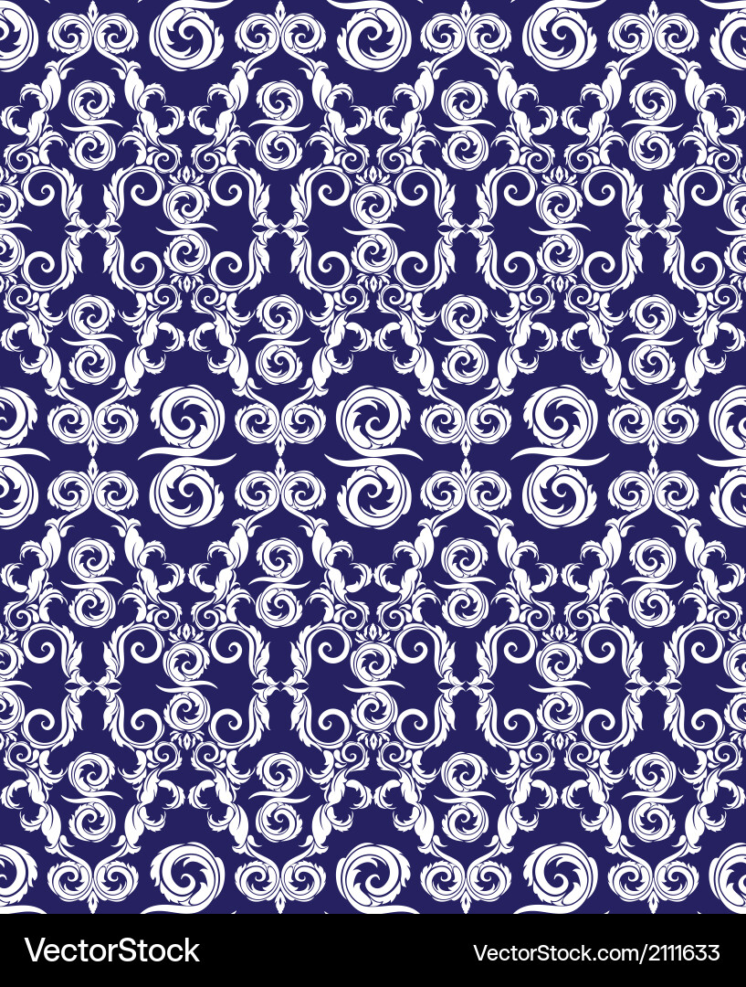 Damask pattern vector image