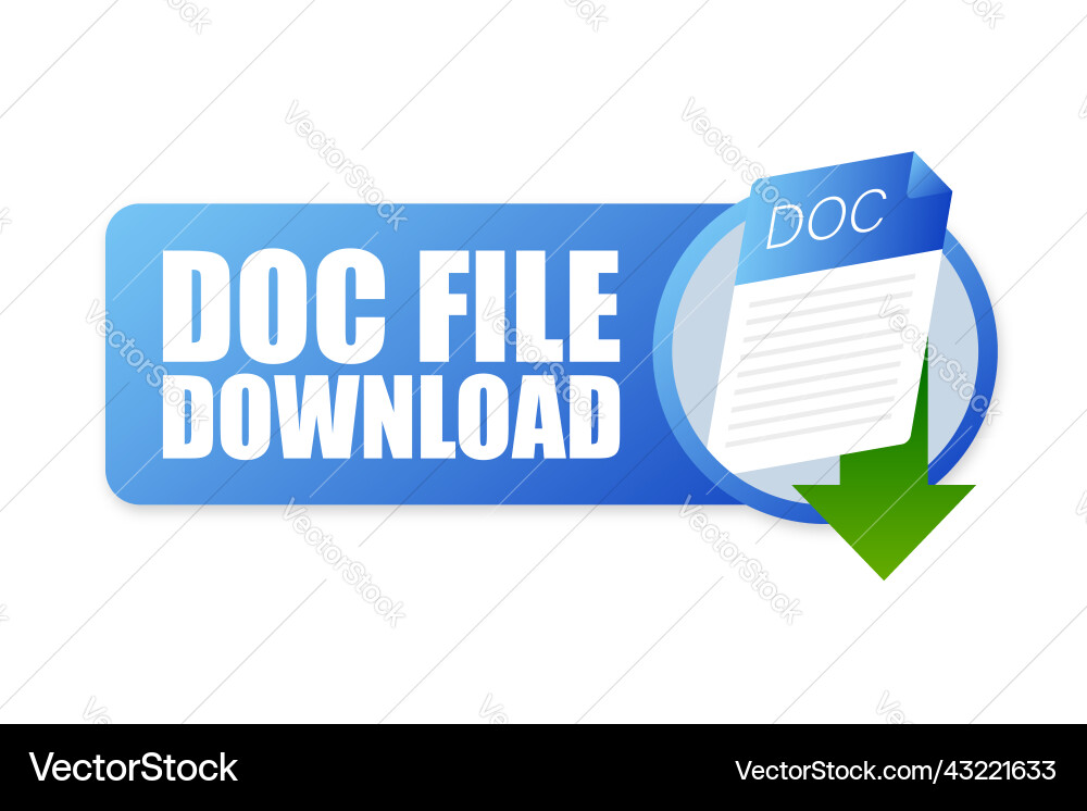 Doc file icon spreadsheet document type modern Doc file icon spreadsheet document type modern vector image