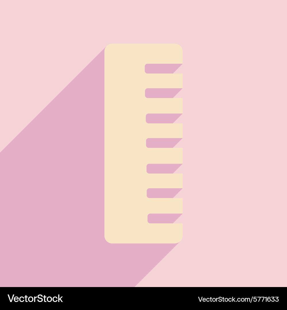 Flat with shadow icon and mobile application comb vector image