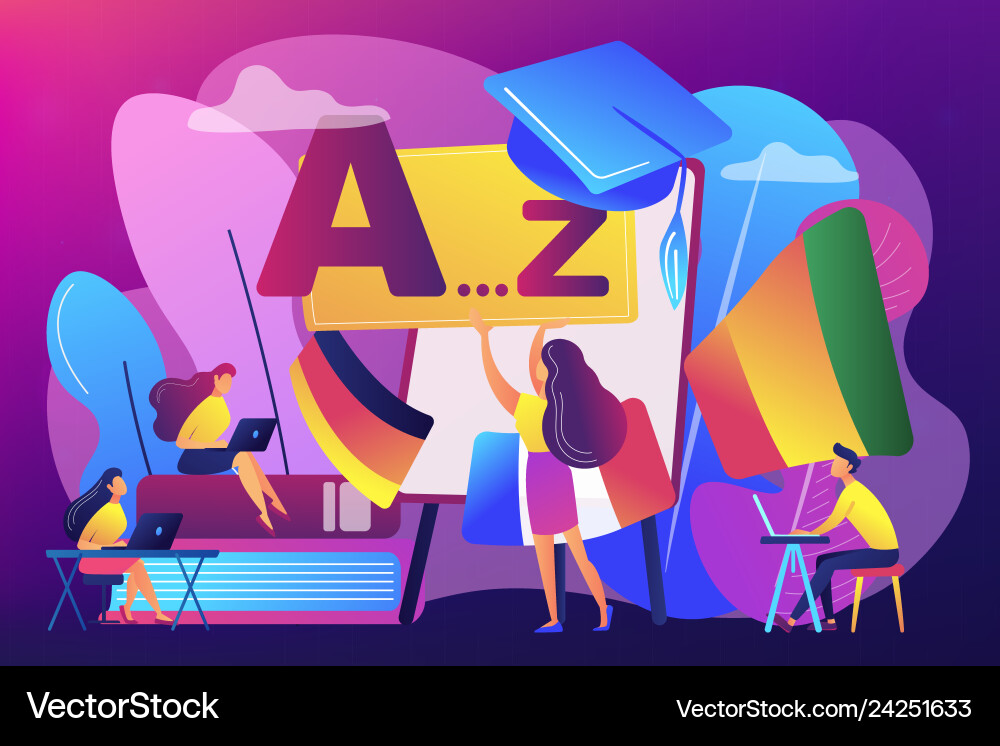 Foreign language workshop concept Vector Image