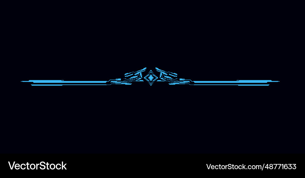 Futuristic hud header and footer game ui element Futuristic hud header and footer game ui element vector image