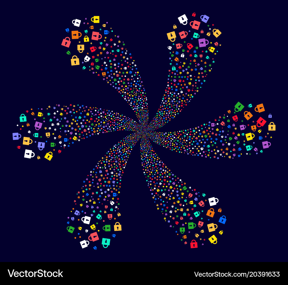 Lock curl motion vector image