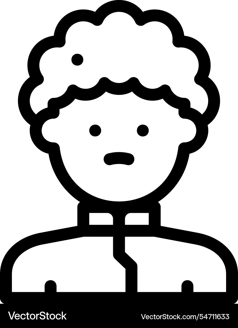 Man icon thin linear style design isolated vector image