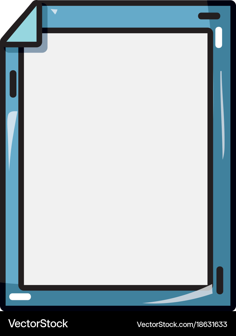 Paper with sheet bent object design Vector Image
