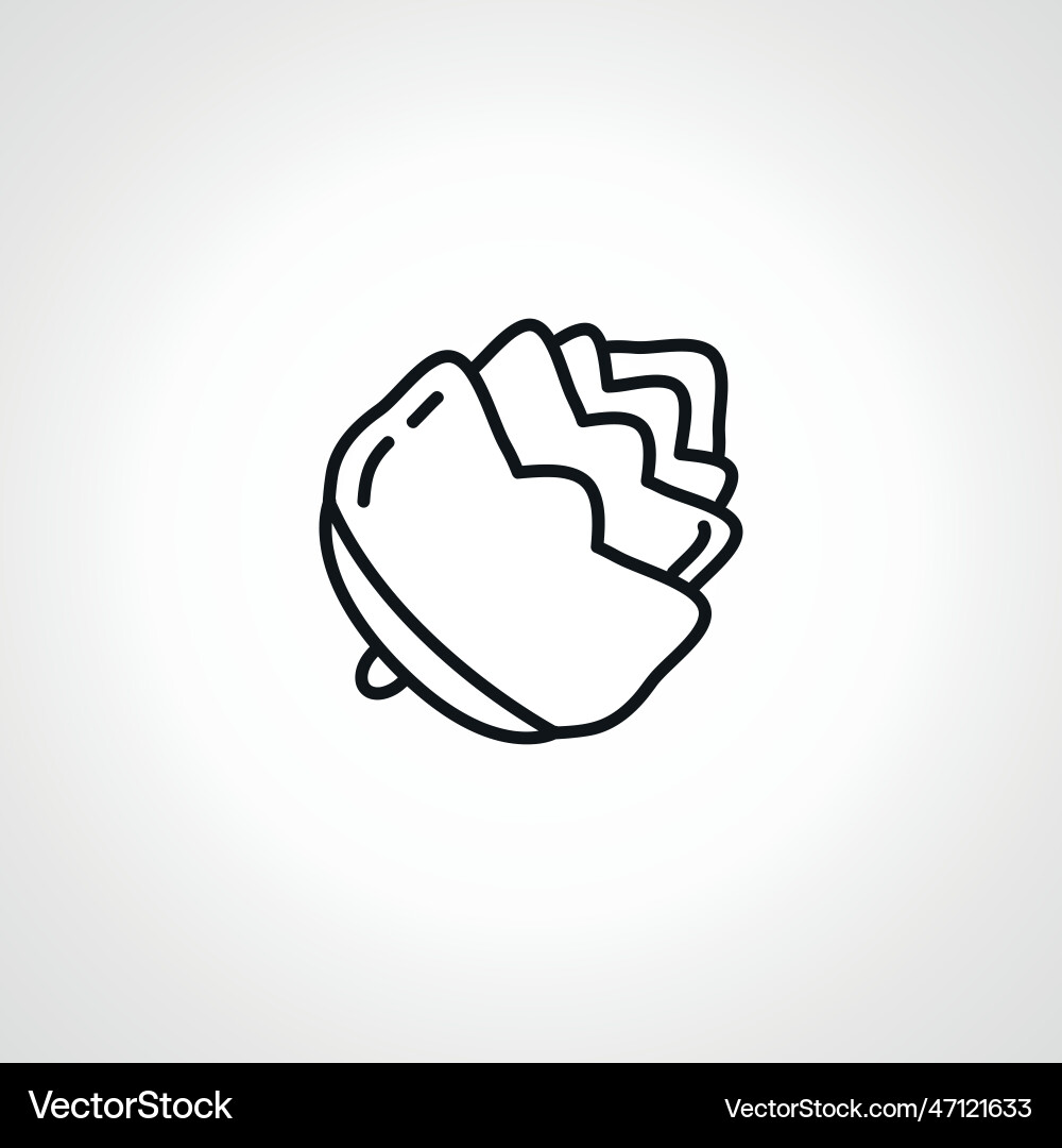 Pine cone line icon strobile web linear Vector Image