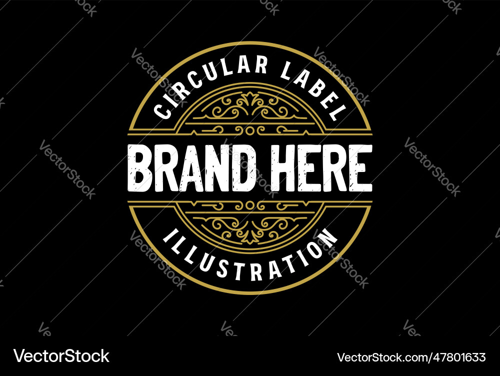 Royal Circular Badge Emblem Vector Image