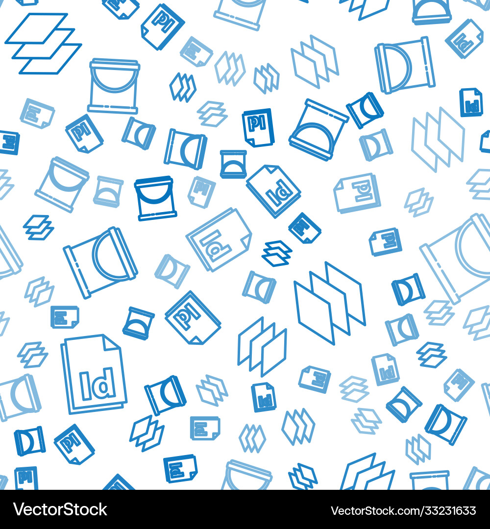 Set line id file document layers and paint bucket Set line id file document layers and paint bucket vector image
