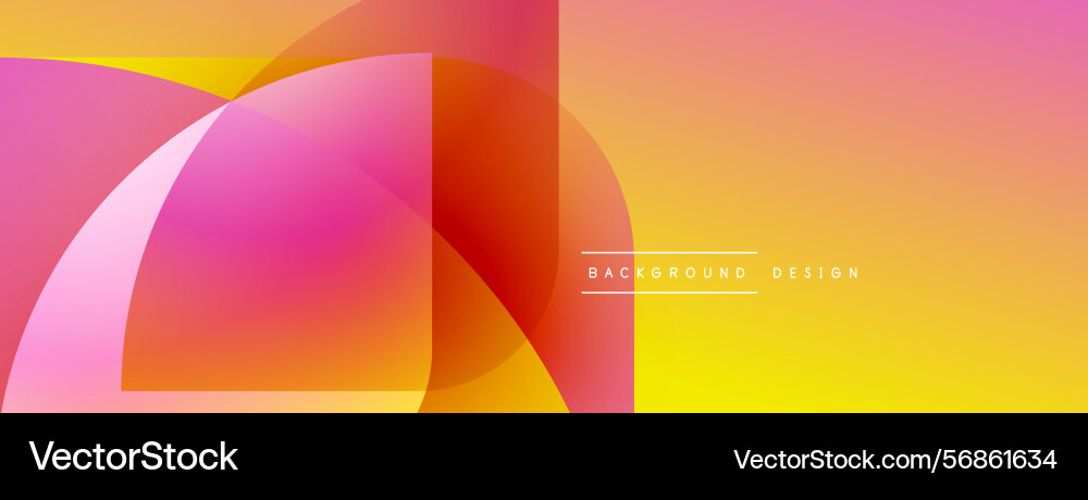 Abstract colorful shapes overlap gradient hues Vector Image