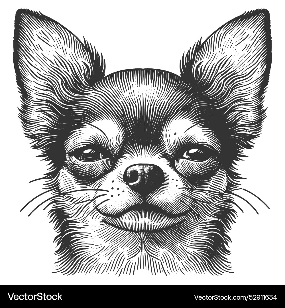 Chihuahua with calm expression Chihuahua with calm expression Vector Image