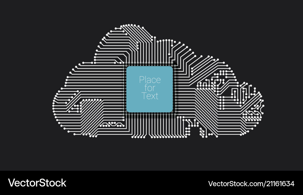 Circuit cloud computing Circuit cloud computing vector image