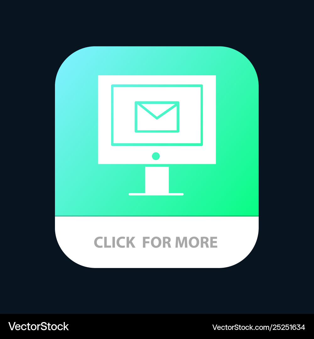 Computer mail chat service mobile app button Computer mail chat service mobile app button vector image