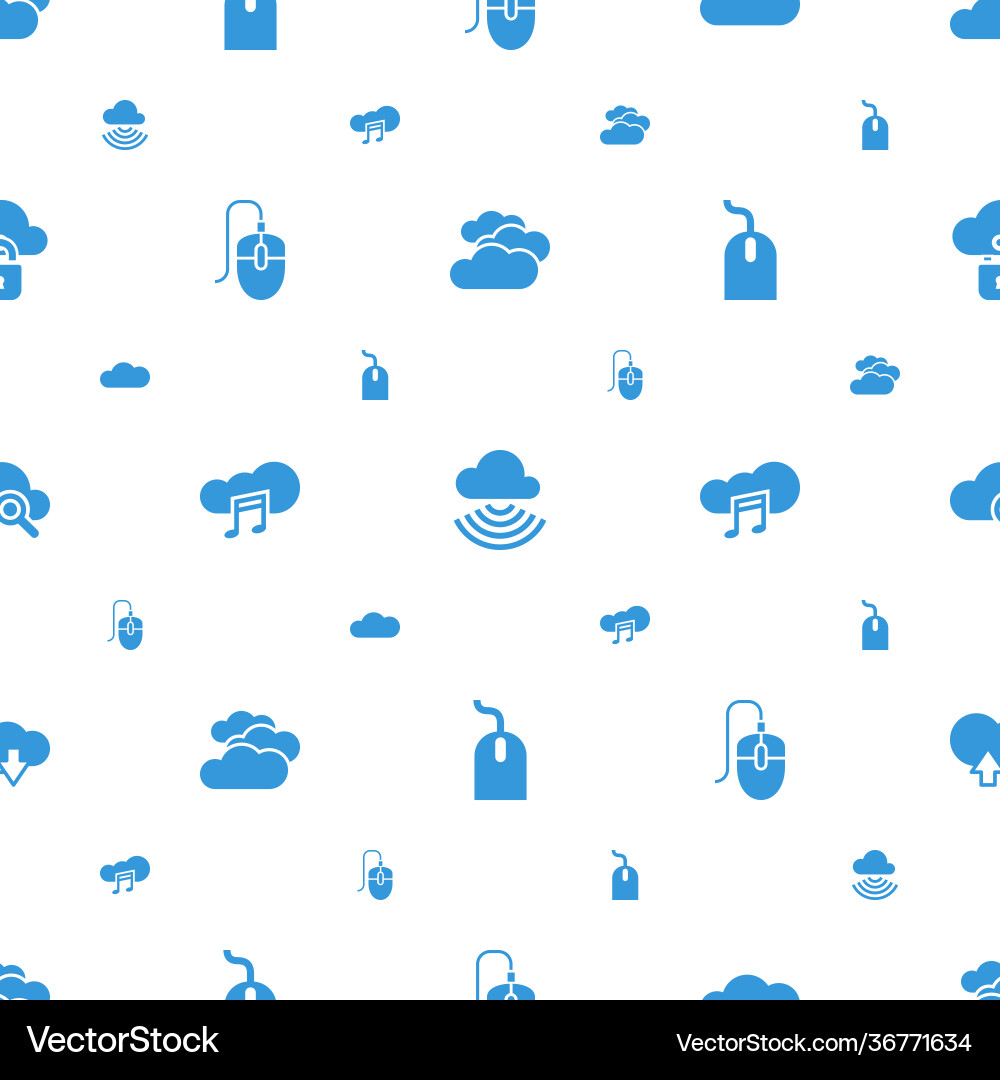 Computing icons pattern seamless white background vector image