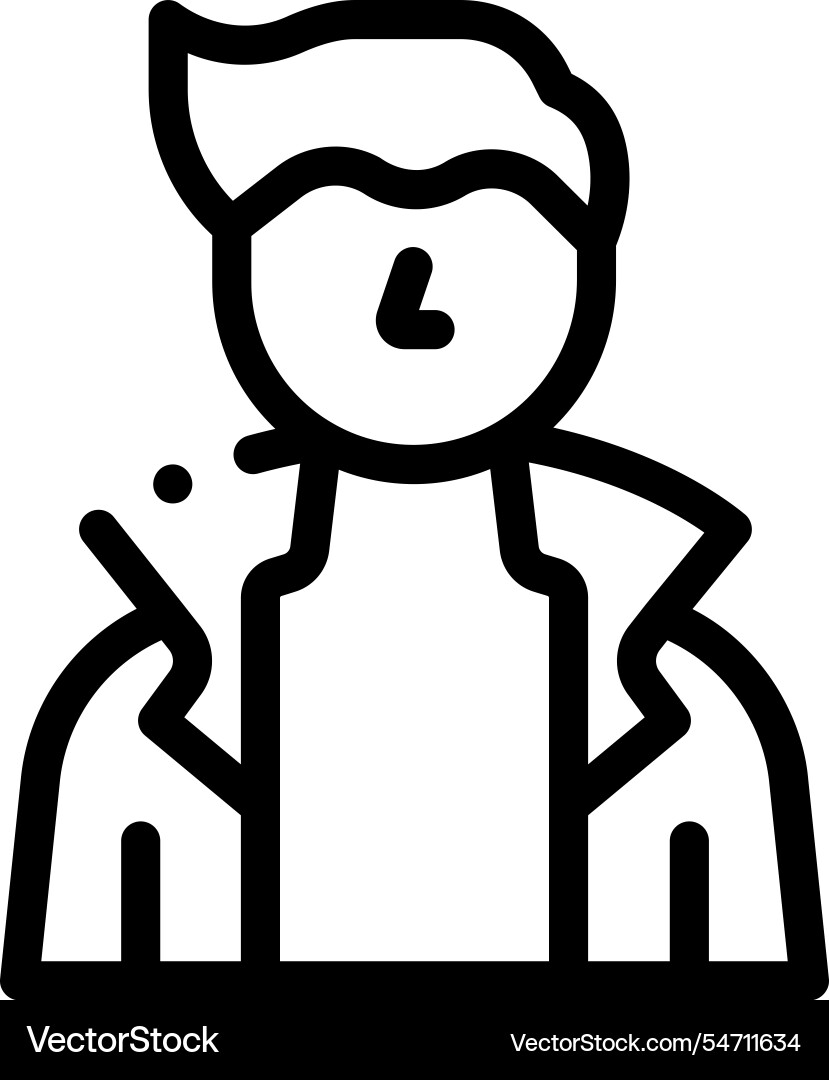 Man icon thin linear style design isolated Man icon thin linear style design isolated vector image