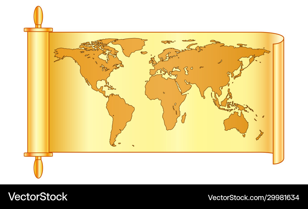 Map on scroll Map on scroll vector image