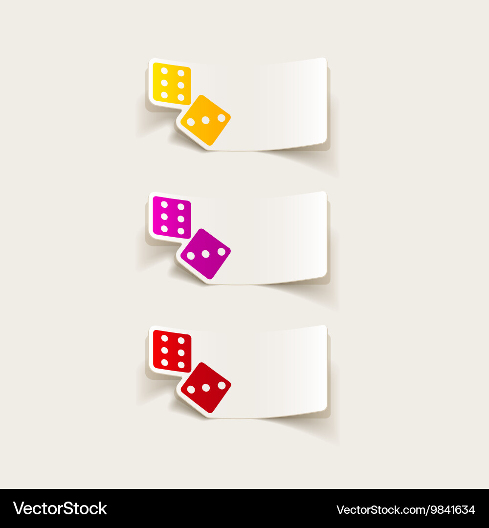 Realistic design element dice vector image