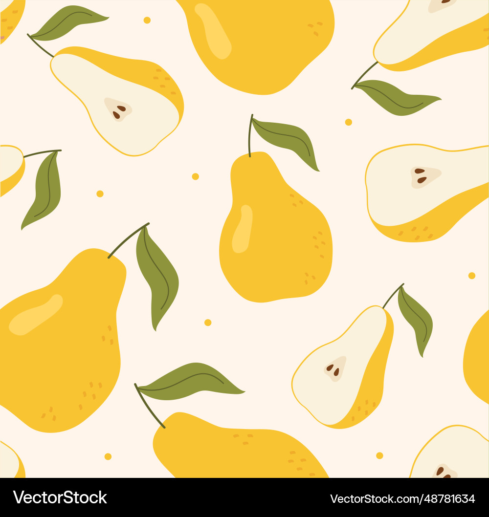 Seamless pattern with pear concept vector image
