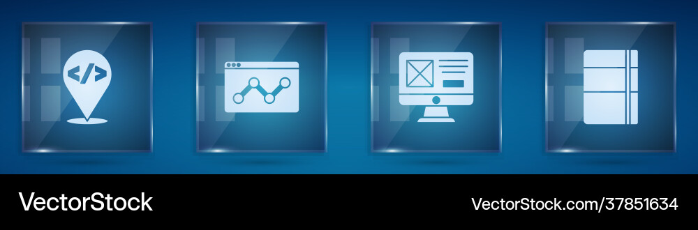 Set front end development website statistik ui Set front end development website statistik ui vektorbild