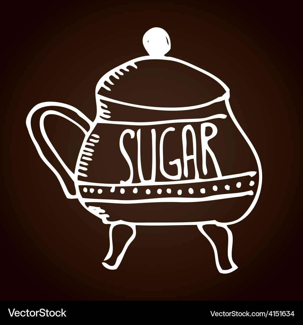 Sugar bowl Vector Image