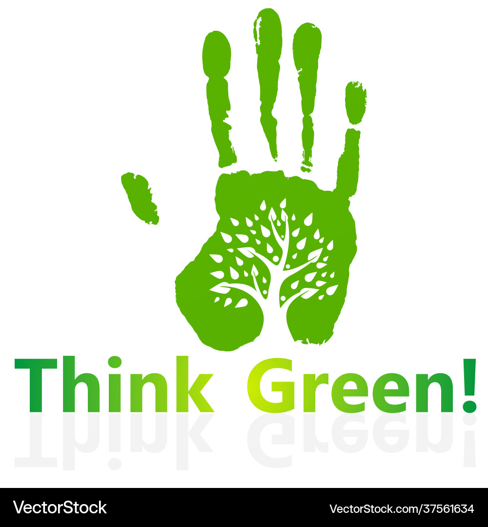 Think green dispose save earth or stop Think green dispose save earth or stop vector image